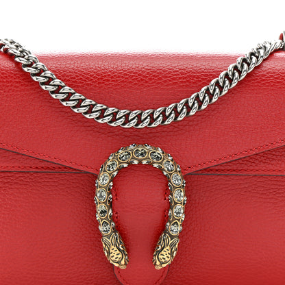 Gucci Dollar Calfskin Swarovski Crystal Small Dionysus Shoulder Bag Hibiscus Red 10 of 18