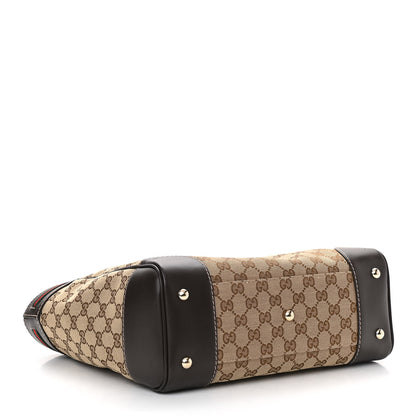 Gucci Monogram Web Medium Mayfair Tote Dark Brown 4 of 11