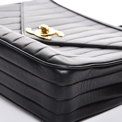 Chanel Lambskin Vertical Quilted Flap Camera Case Black 12 of 14