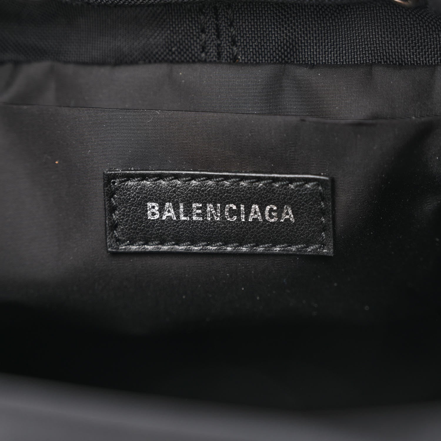 Balenciaga Recycled Sport Nylon Logo Embroidered Wheel Drawstring Bucket Bag Black 6 of 10