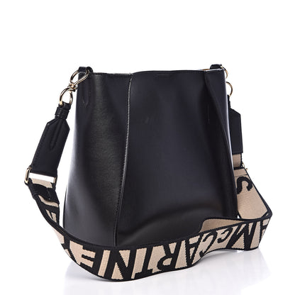 Stella McCartney Eco Alter Nappa Perforated Logo Mini Crossbody Black 3 of 8
