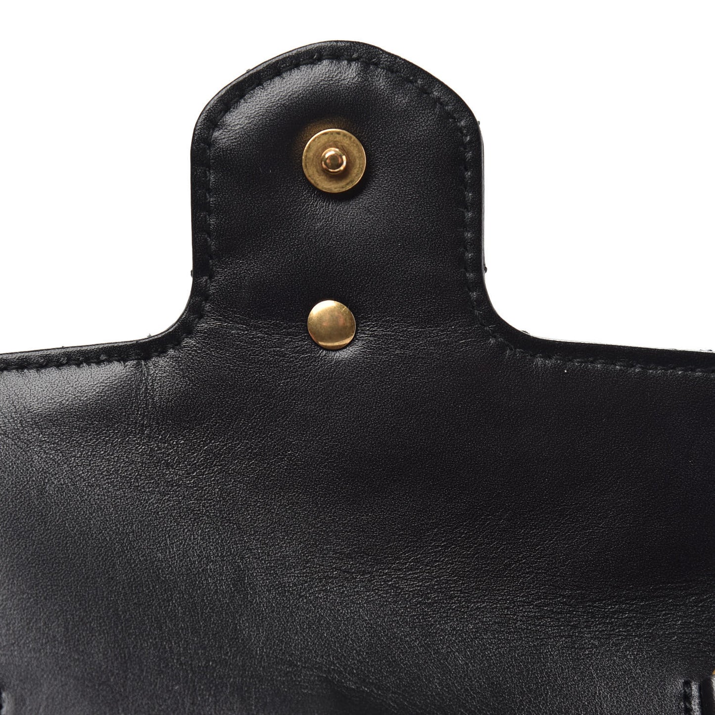 Calfskin Matelasse Super Mini GG Marmont Shoulder Bag Black