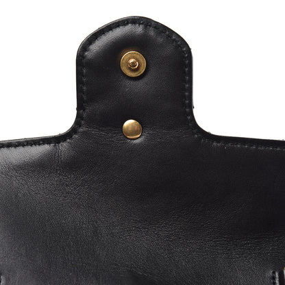 Gucci Calfskin Matelasse Super Mini GG Marmont Shoulder Bag Black 12 of 12