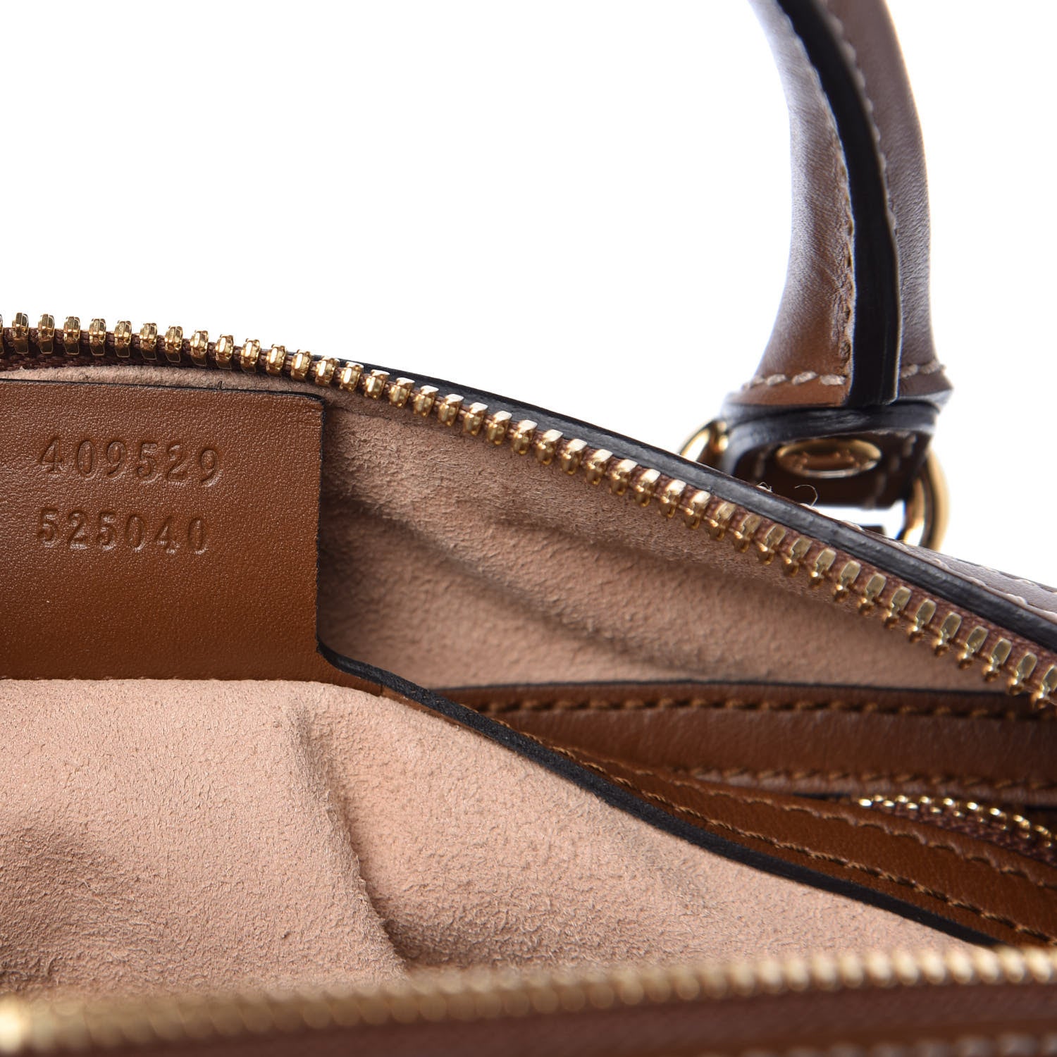 Gucci GG Supreme Monogram Embroidered Small Boston Brown 9 of 11