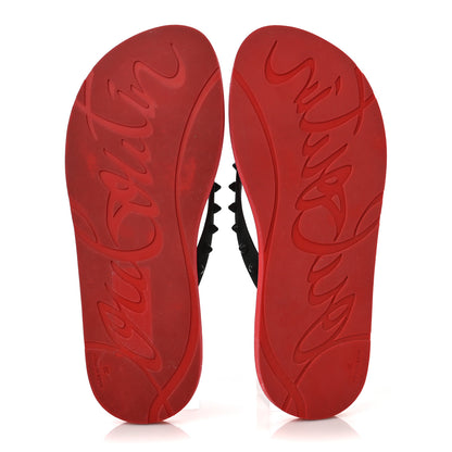 Christian Louboutin Rubber Spike Loubi Donna Flip Flop 38 Black 5 of 6