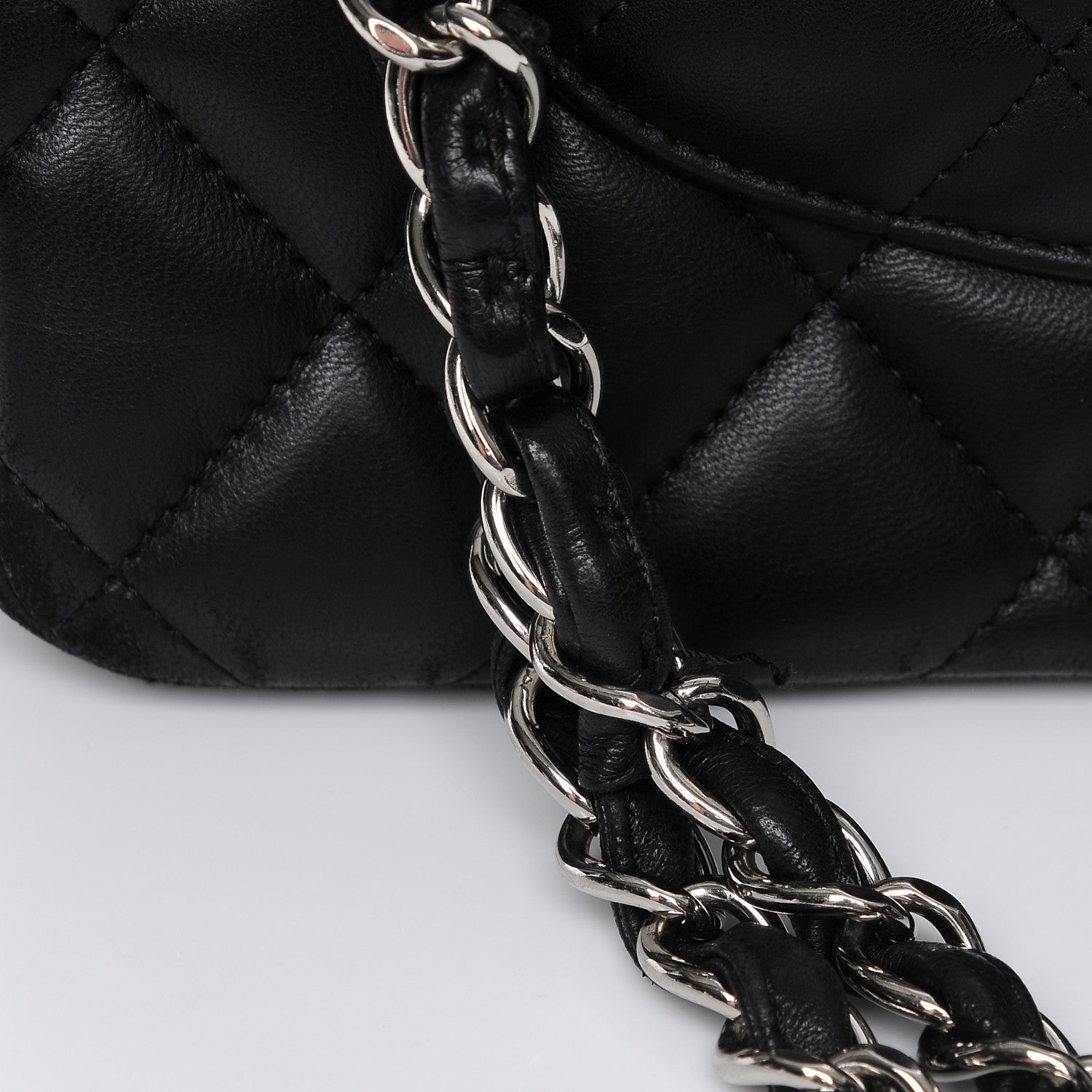 Chanel Lambskin Quilted Jumbo Double Flap Black 10 of 11
