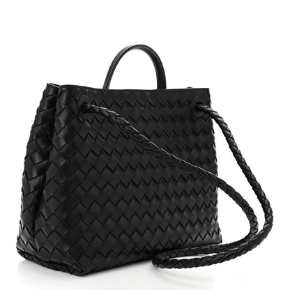 Bottega Veneta Nappa Intrecciato Medium Andiamo Shoulder Bag Black 3 of 9