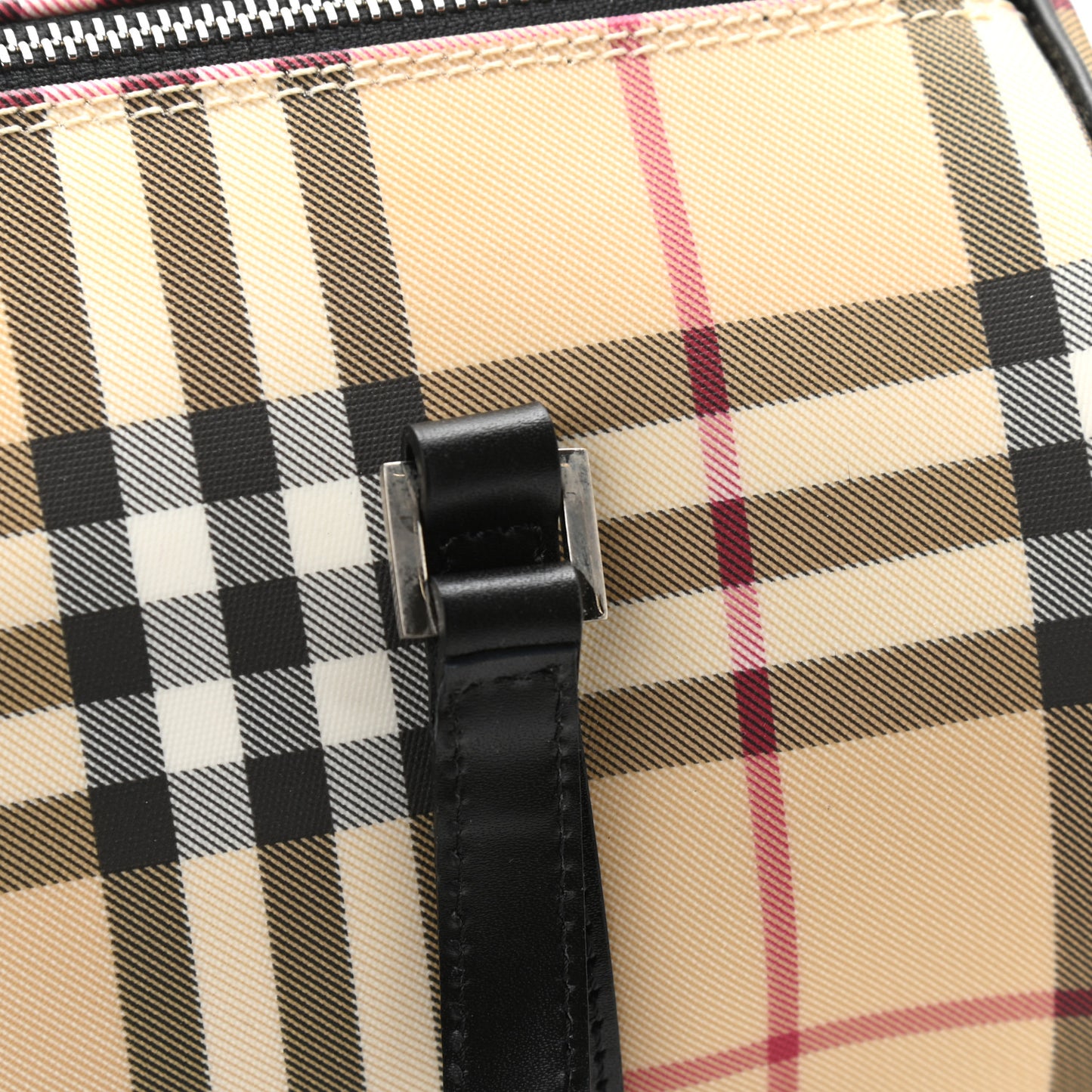 House Check Barrel Bag Black