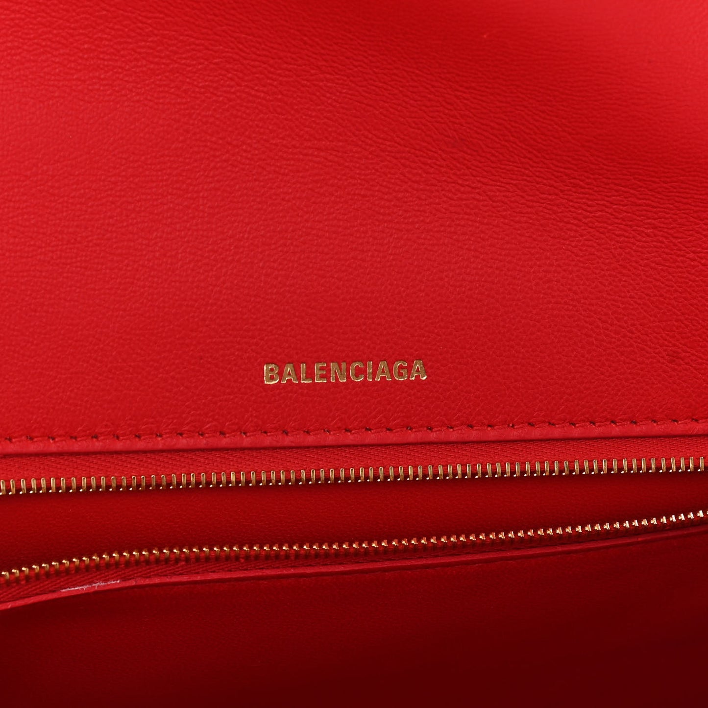 Shiny Box Calfskin Medium Hourglass Top Handle Bag Bright Red