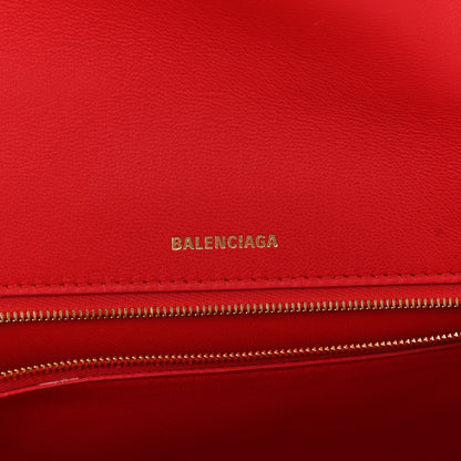 Balenciaga Shiny Box Calfskin Medium Hourglass Top Handle Bag Bright Red 6 of 10