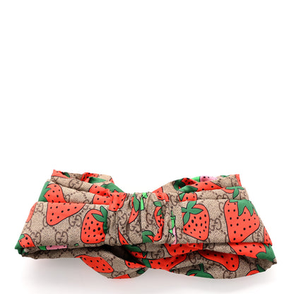 Gucci Silk Monogram Strawberry Print Headband 3 of 5