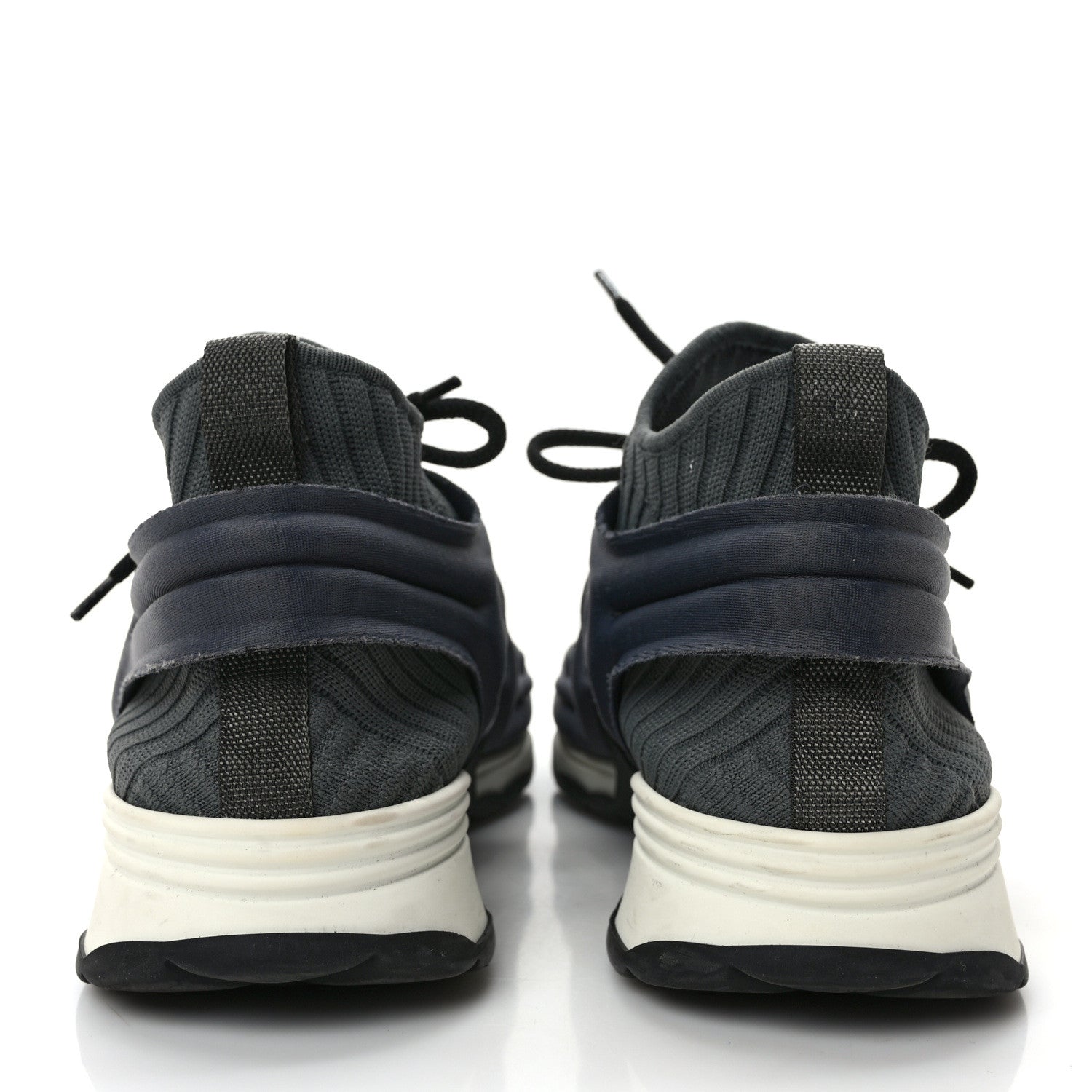 Chanel Stretch Fabric CC Sneakers 39 Grey 5 of 8