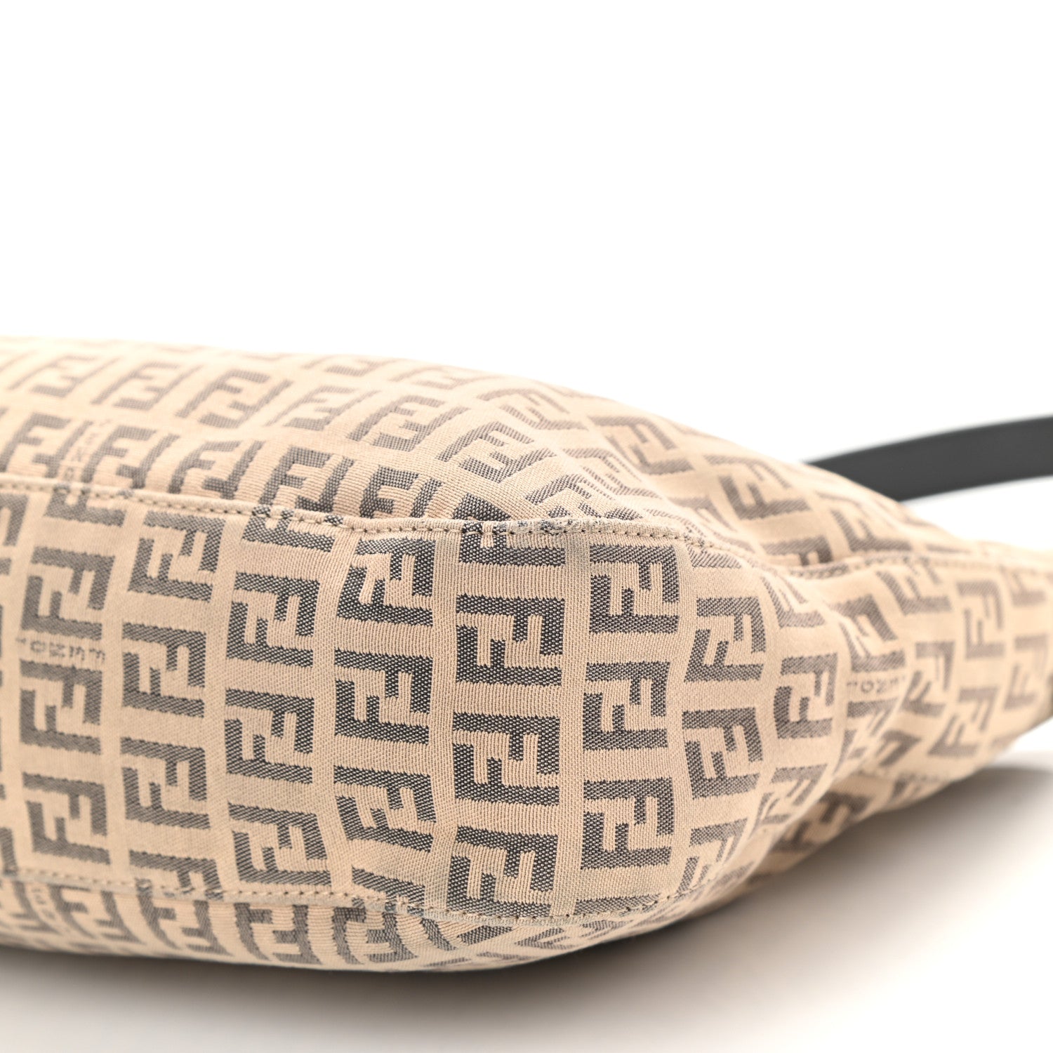 Fendi Zucchino Vitello Hobo Beige Black 10 of 12