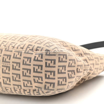 Fendi Zucchino Vitello Hobo Beige Black 10 of 12