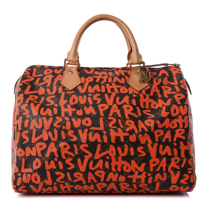 Louis Vuitton Monogram Graffiti Speedy 30 Orange 1 of 7