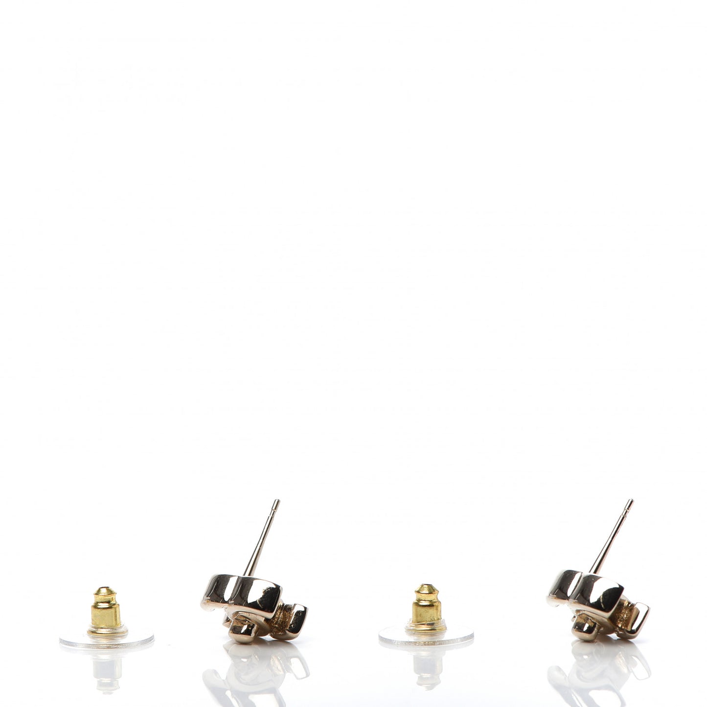 Metal CC Turnlock Earrings Gold