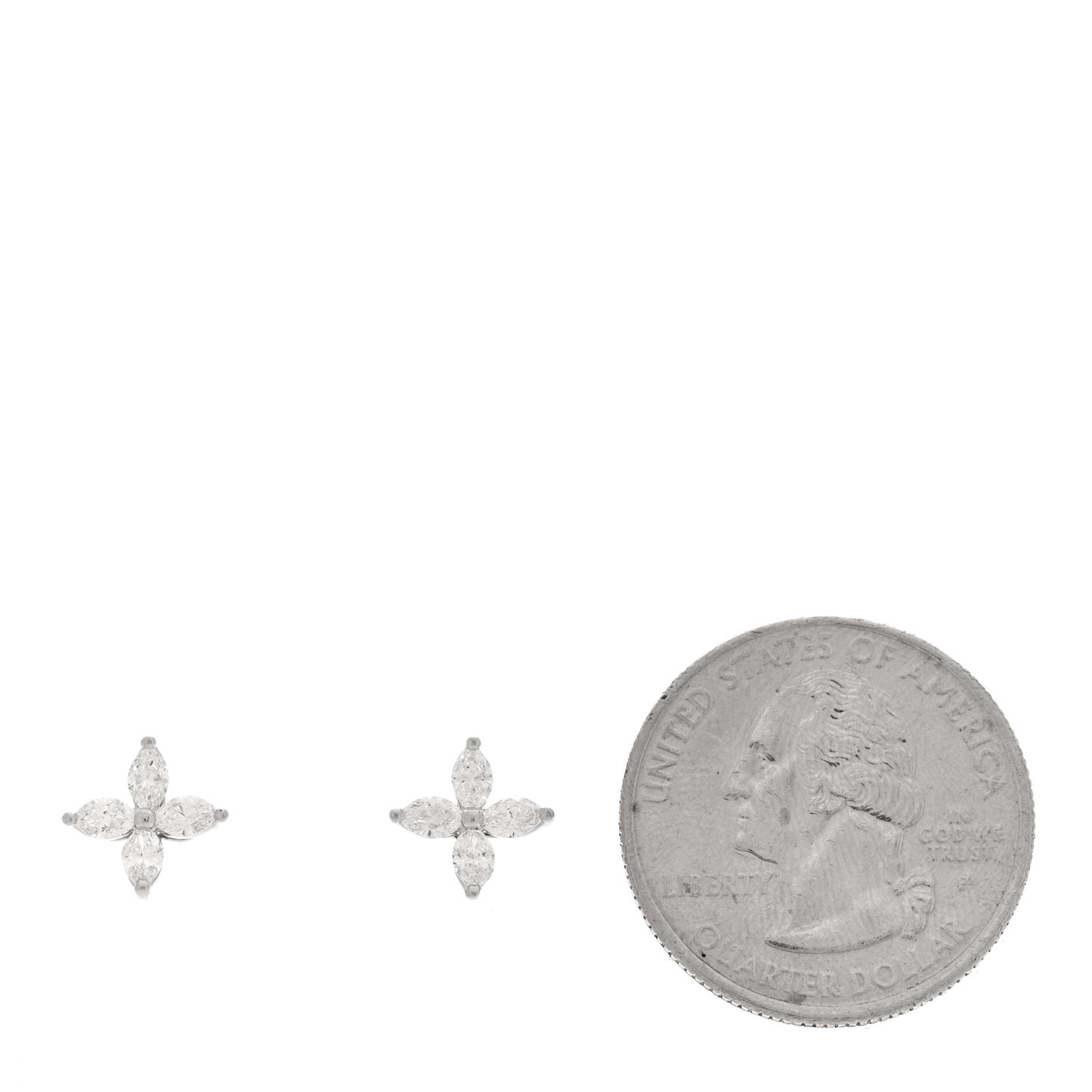 Platinum Diamond .64ct Small Victoria Earrings