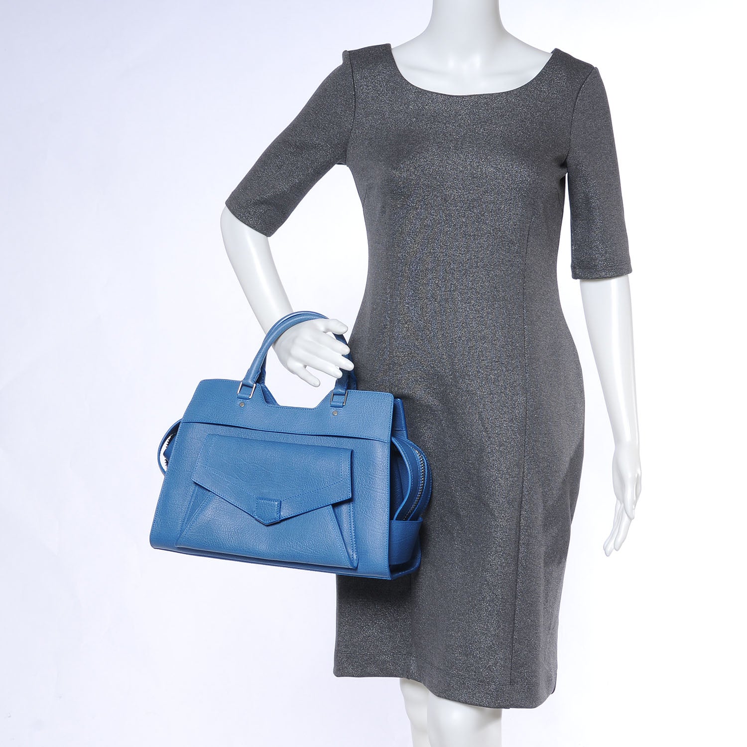 Proenza Schouler Leather PS13 Small Satchel Blue 2 of 9