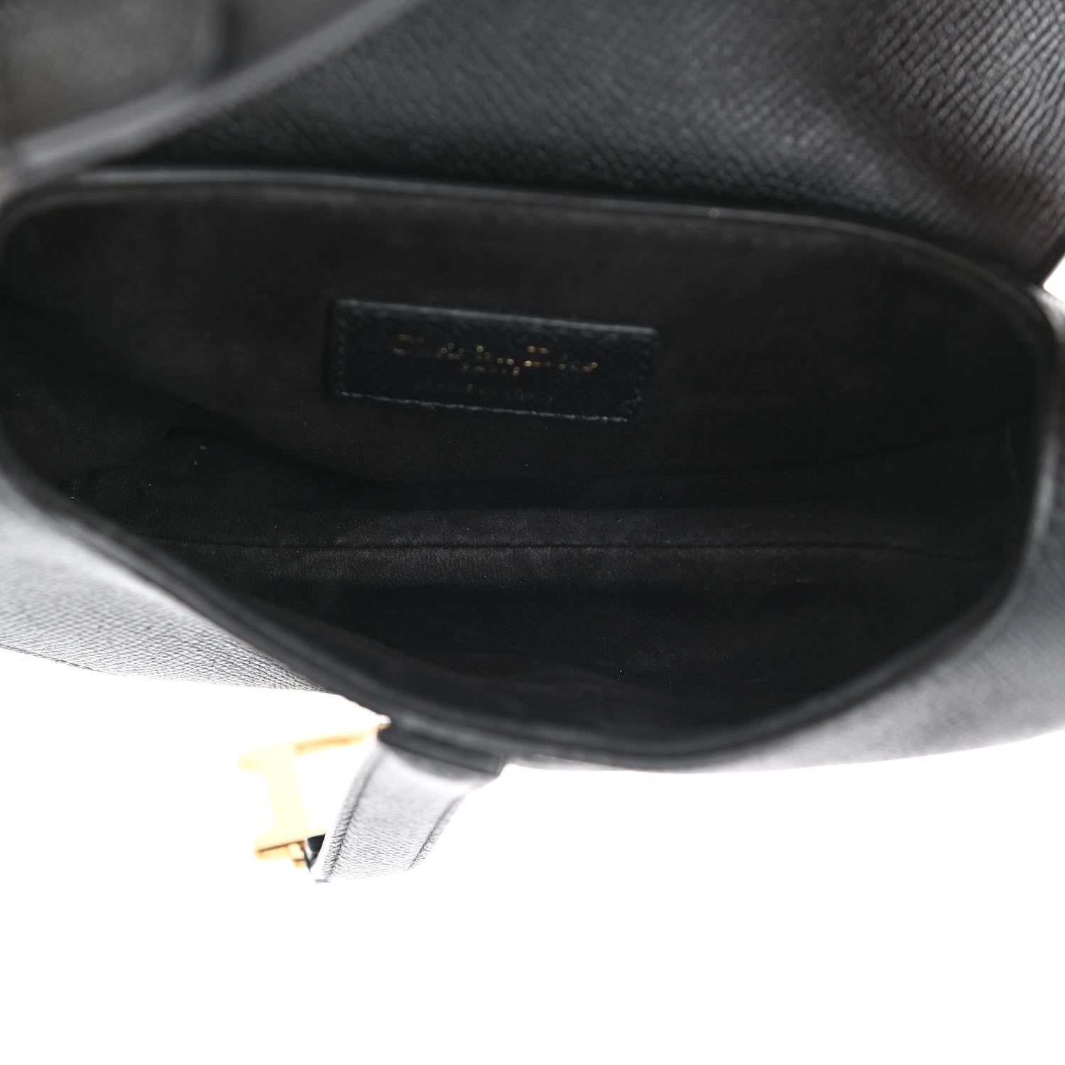 Christian Dior Grained Calfskin Mini Saddle Bag Black 5 of 8