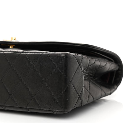 Chanel Lambskin Quilted Medium Double Flap Bag Black 13 of 14