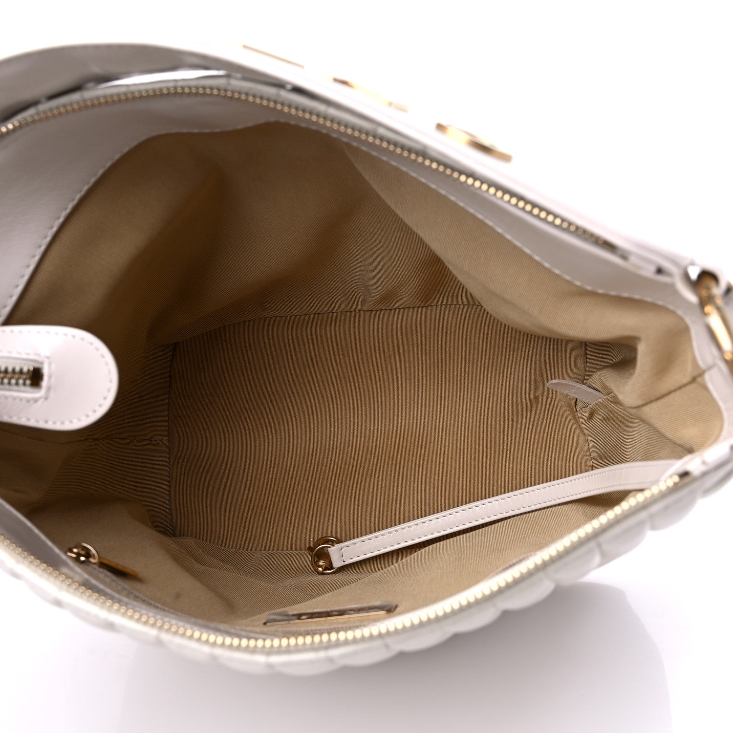 Chanel Glazed Calfskin Quilted State Of The Art Hobo White 5 of 12