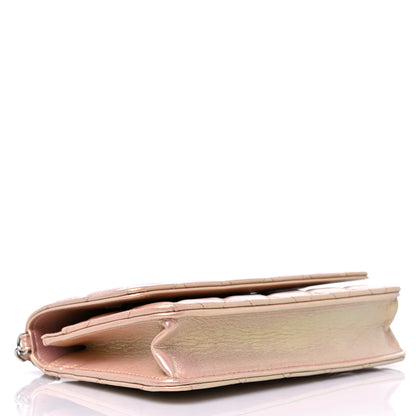 Chanel Iridescent Calfskin Quilted Wallet On Chain WOC Pink 4 of 11