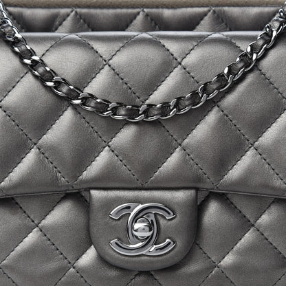 Chanel Metallic Lambskin Quilted Daily Zip Crossbody Bag Bronze 11 of 12