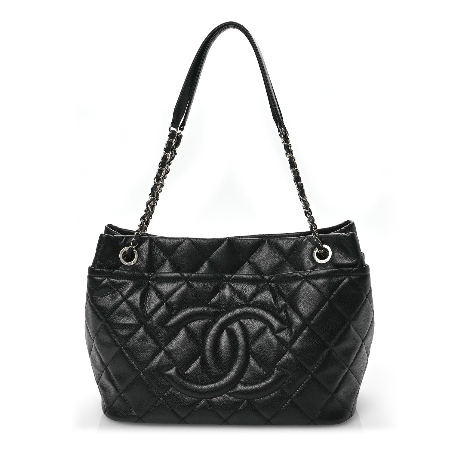 Chanel Caviar Quilted CC Timeless Soft Tote Black 1 of 11
