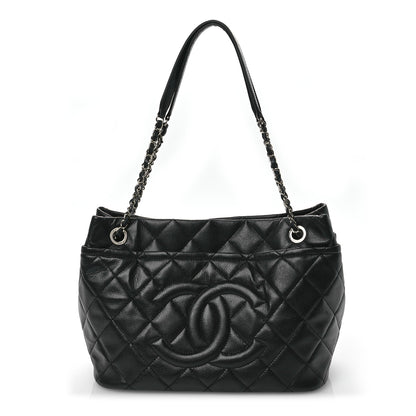 Chanel Caviar Quilted CC Timeless Soft Tote Black 1 of 11