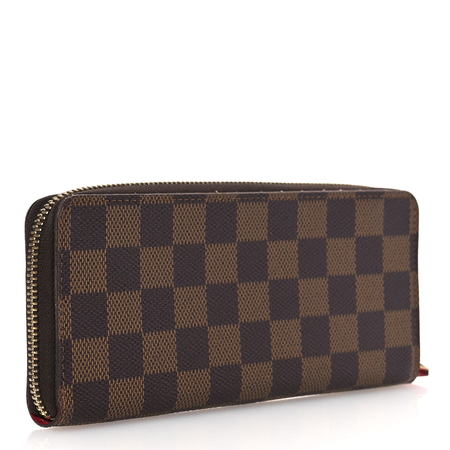 Damier Ebene Clemence Wallet Cherry