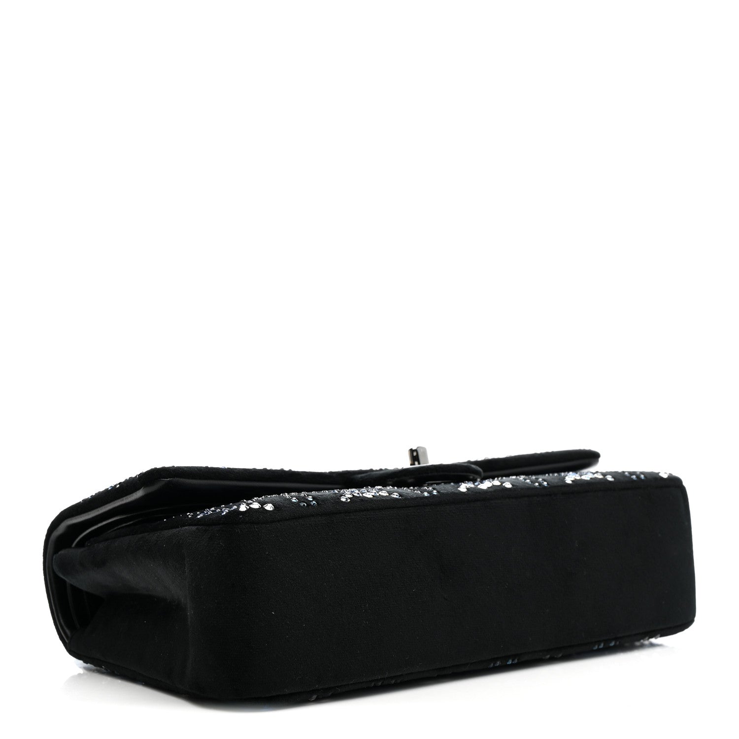 Chanel Velvet Crystal Medium Double Flap Black 4 of 14