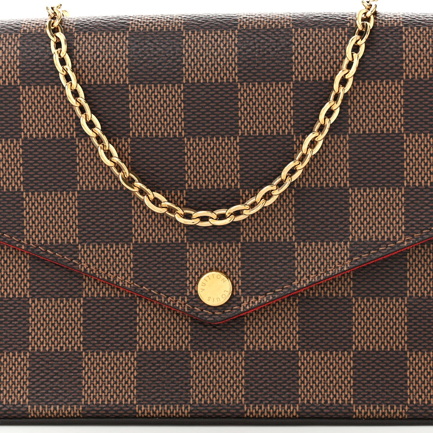 Damier Ebene Pochette Felicie Chain Wallet