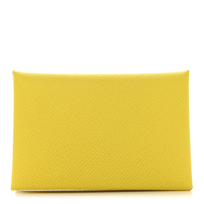 Hermes Epsom Calvi Card Case Lime 1 of 8