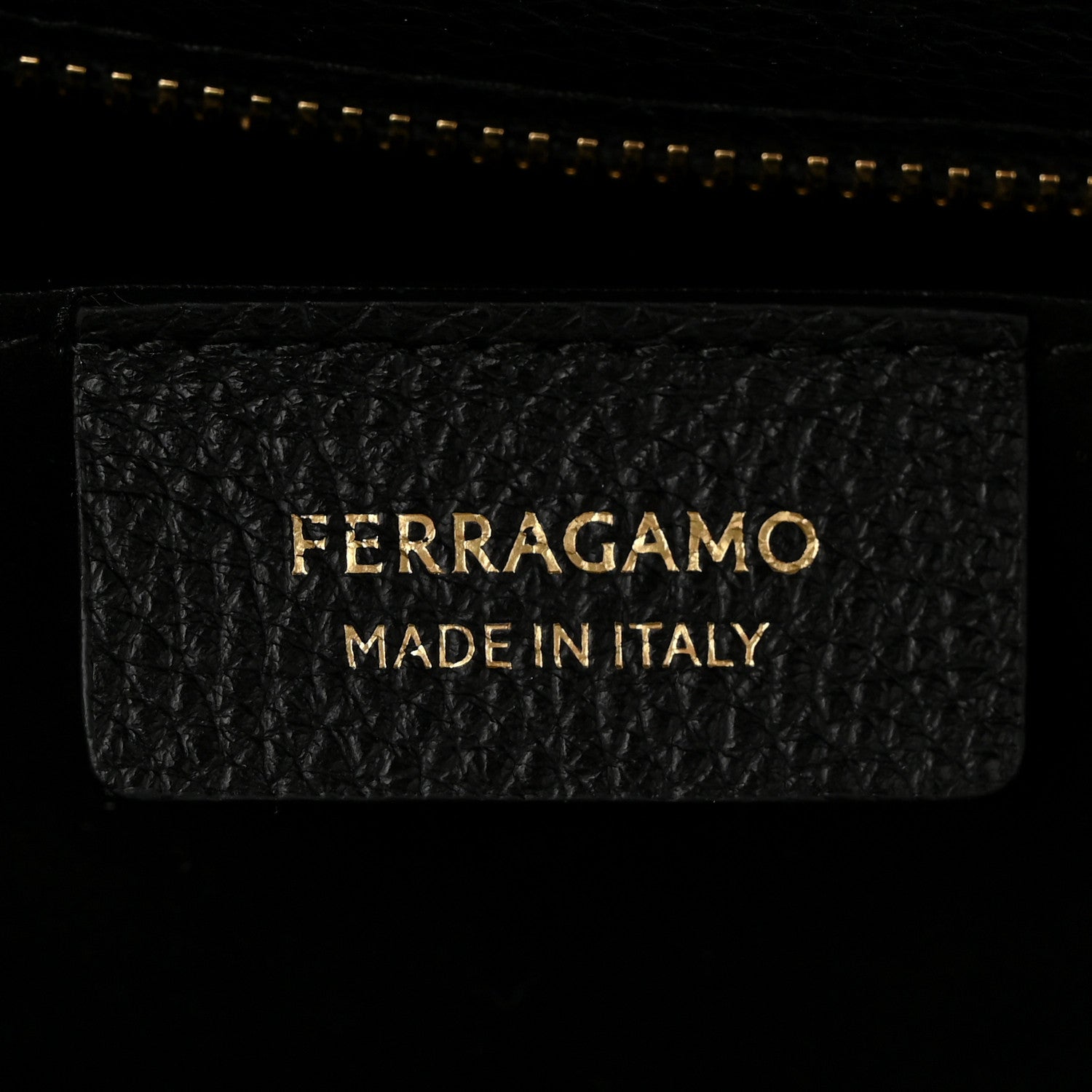 Salvatore Ferragamo Hammered Calfskin Small Firenze East West Tote Bag Black 7 of 11