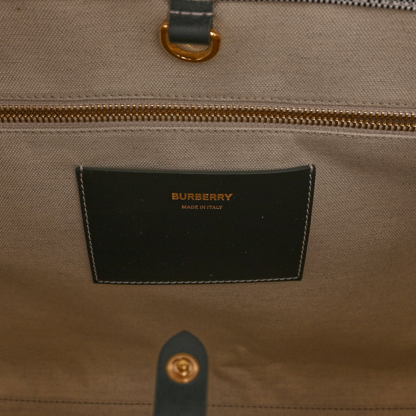 Canvas Smooth Calfskin Medium Two Tone Freya Tote Black