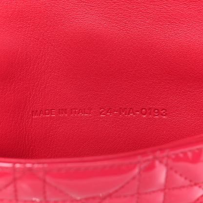 Christian Dior Patent Cannage New Lock Pouch Coquelicot 9 of 10