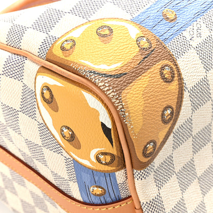 Louis Vuitton Damier Azur Summer Trunks Speedy Bandouliere 30 10 of 11