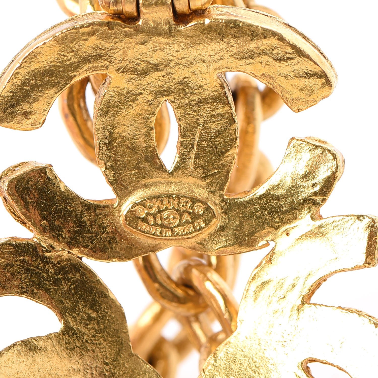 Chanel Triple CC Chain Necklace Gold 5 of 6