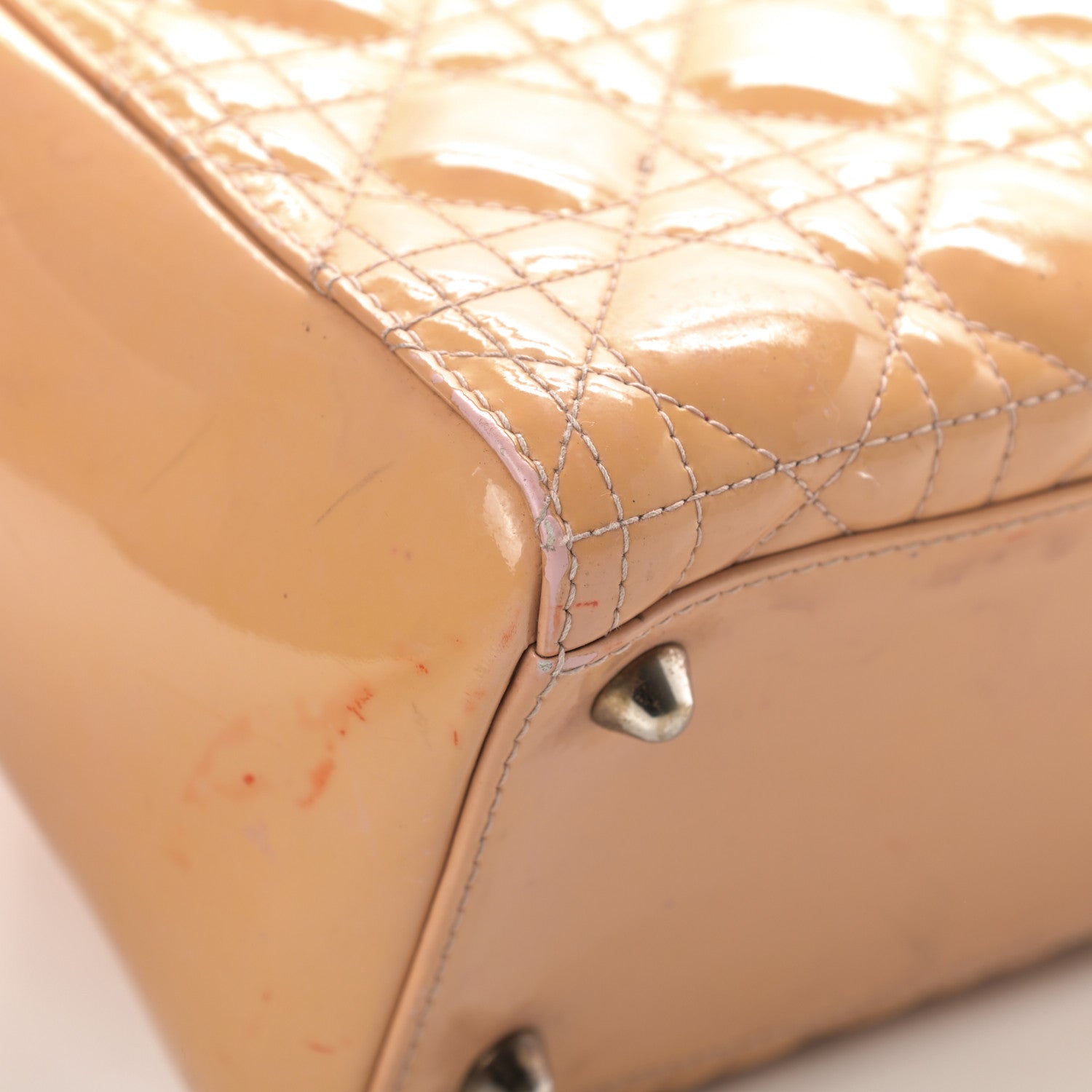 Christian Dior Patent Cannage Large Lady Dior Beige 12 of 19
