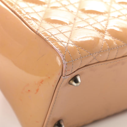 Christian Dior Patent Cannage Large Lady Dior Beige 12 of 19