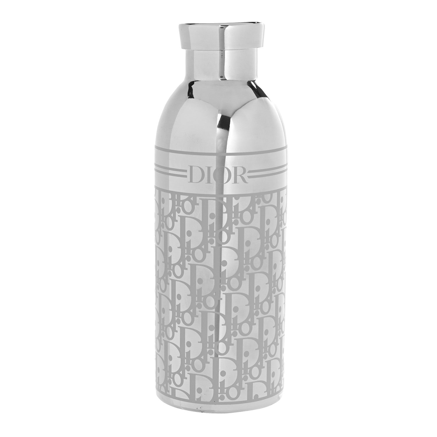 Christian Dior Oblique Stainless Steel Aqua Bottle Platinum 1 of 6