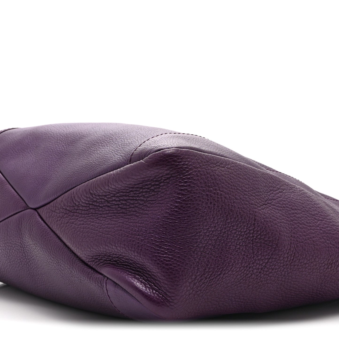 Pebbled Calfskin Greenwich Tote Purple
