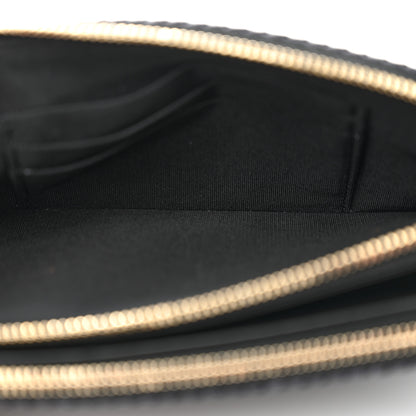 Chanel Lurex Straw Small Deauville Clutch With Chain Blue 7 of 14