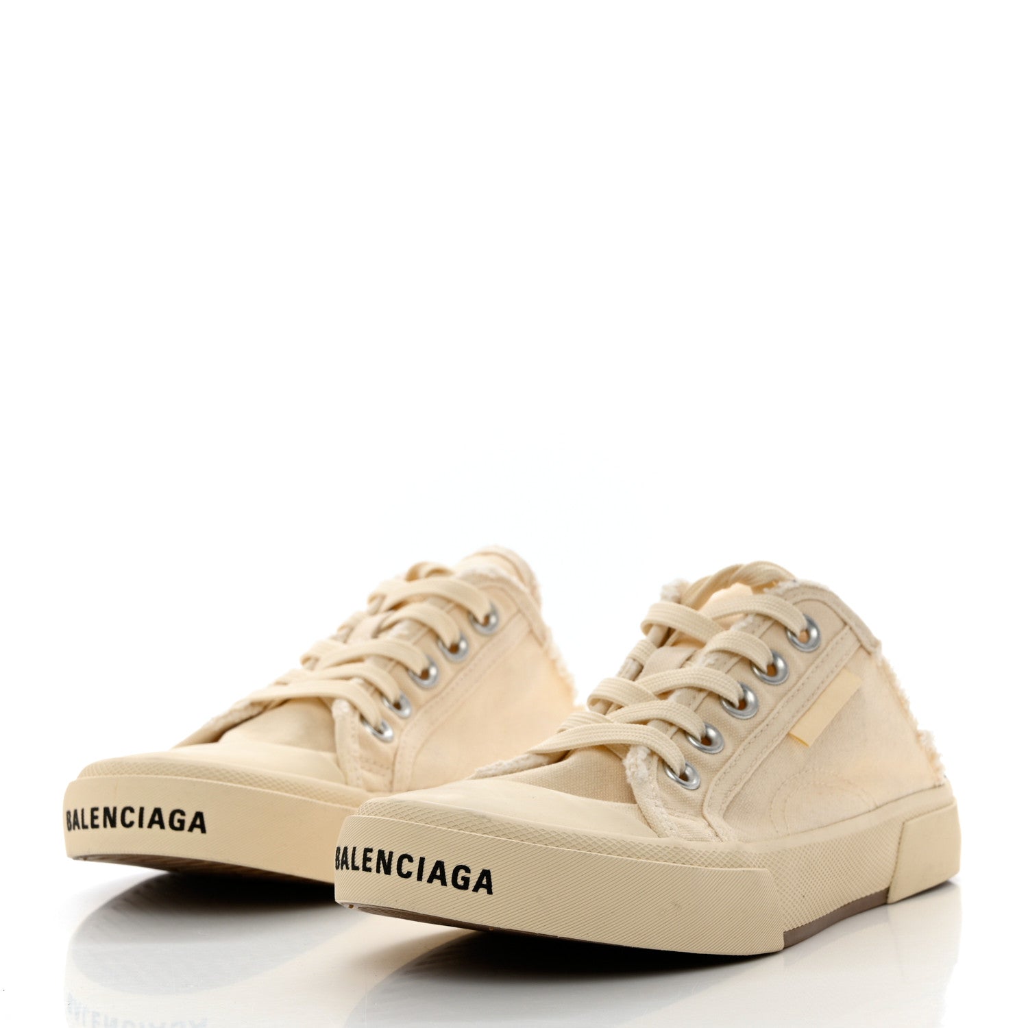 Balenciaga Canvas Womens Paris Sneaker Mules 36 White 3 of 8
