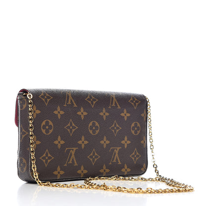 Louis Vuitton Monogram Pochette Felicie Chain Wallet Fuchsia 3 of 16