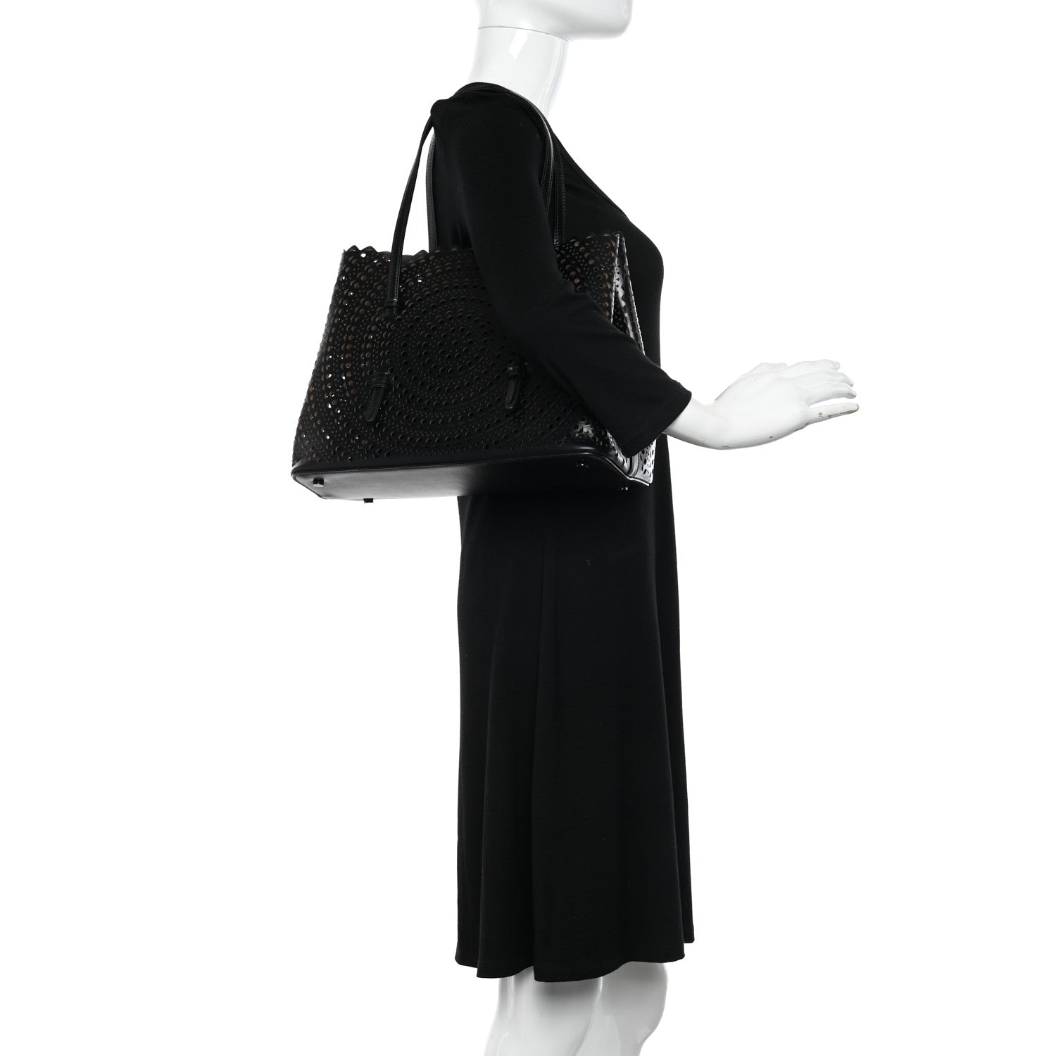 Alaia Lux Calfskin Vienne Mina 32 Bag Black 2 of 11