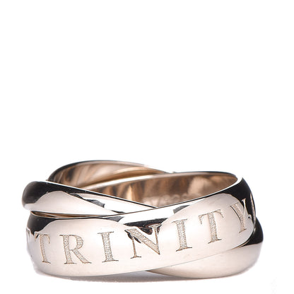 Cartier 18K White Gold 98 Xmas Limited Trinity Ring 51 5.75 1 of 8