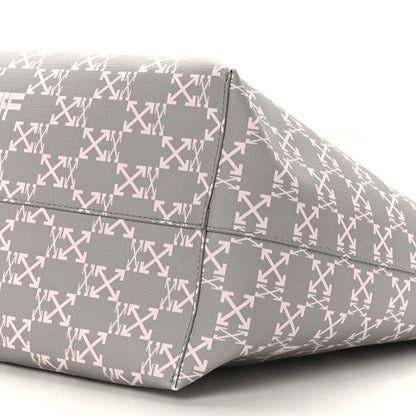 Off-White Coated Canvas Arrow Print Day Off Tote Bag White 9 of 9