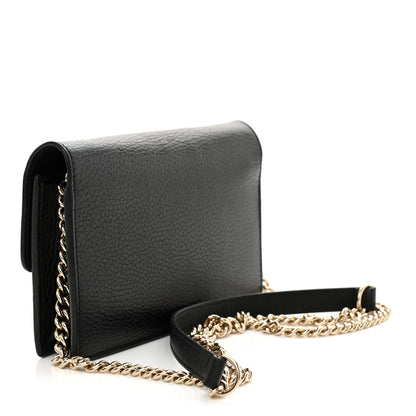 Gucci Dollar Calfskin Interlocking G Chain Wallet Black 3 of 10