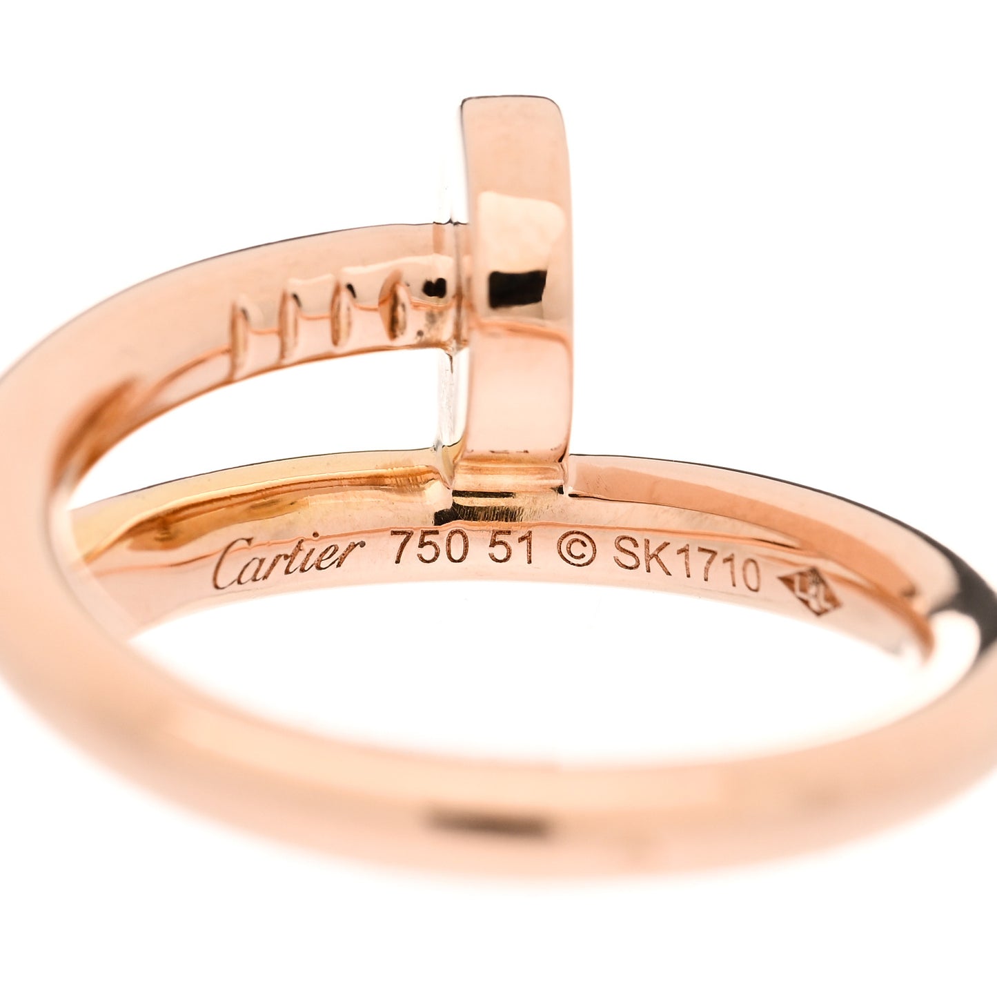 18K Pink Gold Juste Un Clou Ring 51 5.75